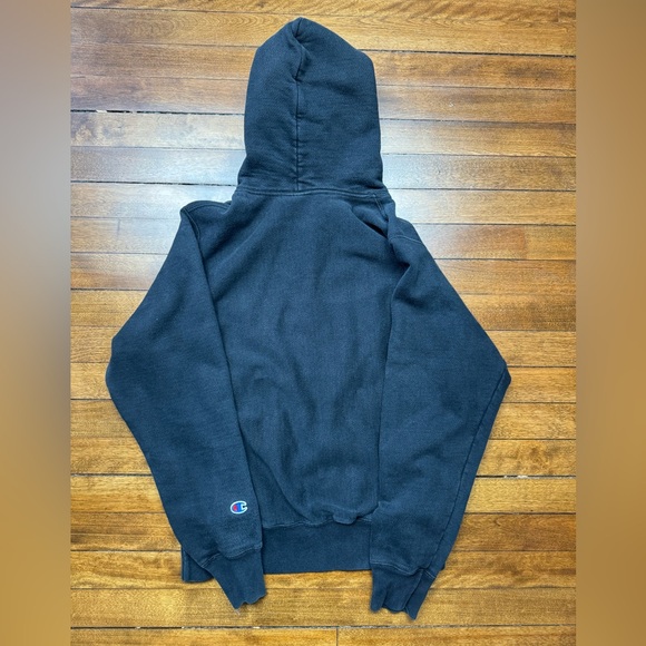 Y2K Champion Black Reverse Weave Hoodie Size Small - Picture 4 of 4